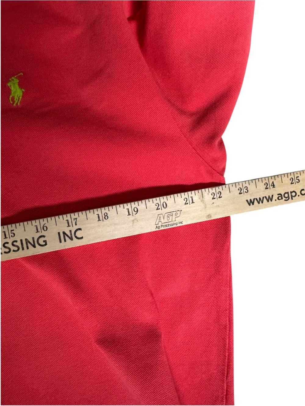 Polo Ralph Lauren Men’s Large Red Coral Cotton Pony Logo Preppy Golf Polo Shirt